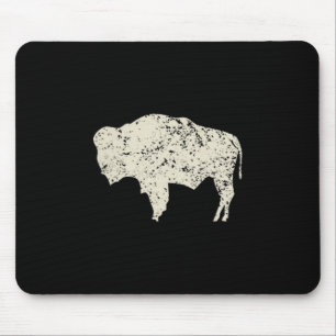 Amerikanischer Vintage Büffel Männer Frauen Silhou Mousepad