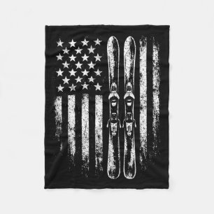 Amerikanischer Vintage-Skisport Ski Winter Berg US Fleecedecke