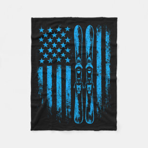 Amerikanischer Vintage-Skisport Ski Winter Berg US Fleecedecke