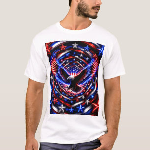 Amerikanischer Visionsspiral – Patriotischer Adler T-Shirt