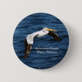 Amerikanischer Weißer Pelikan-Button Button