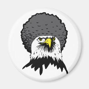 Amerikanischer Weißkopfseeadler Afro Lustiger Kühl Magnet