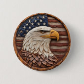Amerikanischer Weißkopfseeadler-Flagge-Button Button (Vorderseite)