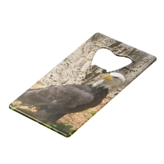 Amerikanischer Weißkopfseeadler-Flaschen-Öffner Geldbeutel Flaschenöffner (Rückseite Schrägansicht)