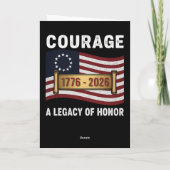 Amerikanischer Weißkopfseeadler Mut Ehre Tribut Karte (Rückseite)