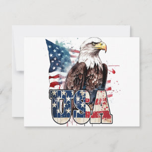 Amerikanischer Weißkopfseeadler Patriotisch 250. G Save The Date