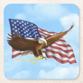 Amerikanischer Weißkopfseeadler Rechteckiger Pappuntersetzer