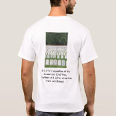 Amerikanischer ziviler Krieg. Die Kosten T-Shirt (Rückseite)