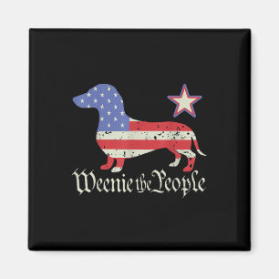 Amerikanisches 4. Juli Dachshund Liebhaber Shirt W Magnet
