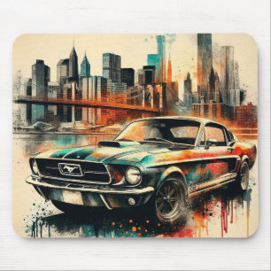 amerikanisches Auto Mousepad