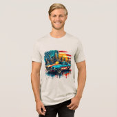 amerikanisches Auto Tri-Blend Shirt (Vorderseite voll)