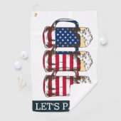 AMERIKANISCHES Bier LASSE PARTY-BACKDROP Golfhandtuch (Insitu)