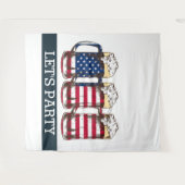 AMERIKANISCHES Bier LASSE PARTY-BACKDROP Wandteppich (Vorderseite (Horizontal))