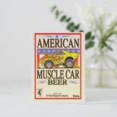 amerikanisches Bier Postkarte (Stehend Vorderseite)
