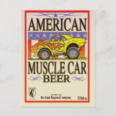 amerikanisches Bier Postkarte (Vorderseite)