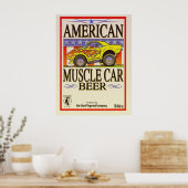 amerikanisches Bierposter Poster (Küche)