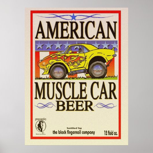 amerikanisches Bierposter Poster (Vorne)