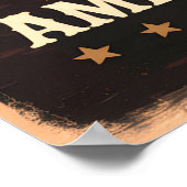 Amerikanisches Bison bei Sonnenuntergang Poster (Ecke)