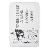 AMERIKANISCHES BULLDOG SKETCH MIT QUOTE BADEMATTE (Vorderseite Vertikal)