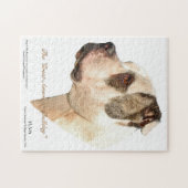 Amerikanisches Bulldoggen-Profil Puzzle (Horizontal)