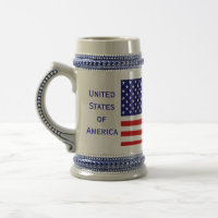 Amerikanisches Bürger-Flaggen-Bier Stein durch