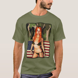Amerikanisches Camouflage-Bikini-Baby T-Shirt