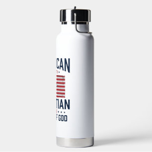 Amerikanisches christliches Flaggenkreuz Vintage-S Trinkflasche