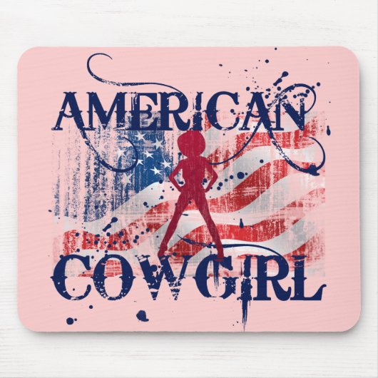 AMERIKANISCHES COWGIRL MOUSEPAD (Vorne)