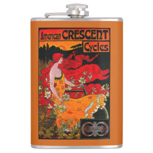 Amerikanisches Crescent Vintage Poster Europa Flachmann