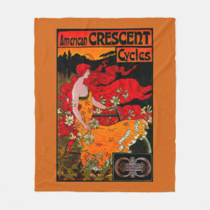 Amerikanisches Crescent Vintage Poster Europa Fleecedecke