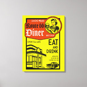 Amerikanisches Diner der 1950er Jahre Leinwanddruck
