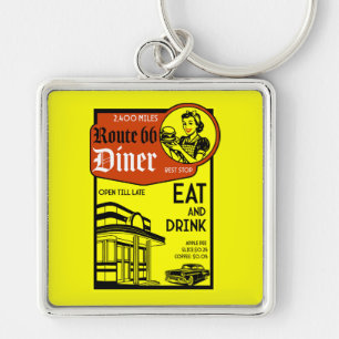 Amerikanisches Diner der 1950er Jahre Schlüsselanhänger