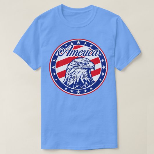 AMERIKANISCHES EAGLE BUTTON T-Shirt (Design vorne)