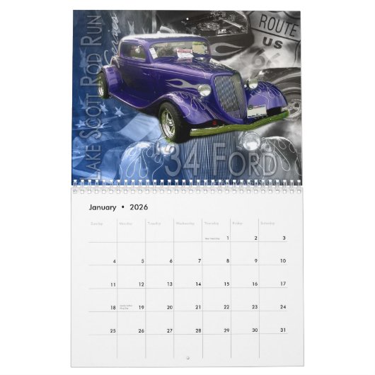 Amerikanisches Eisen Kalender (Jan 2026)