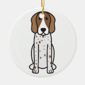 Amerikanisches Englischcoonhound-HundeCartoon Keramikornament (Vorne)