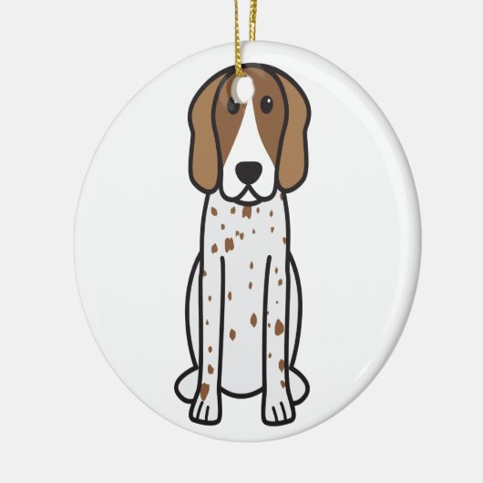 Amerikanisches Englischcoonhound-HundeCartoon Keramikornament (Links)