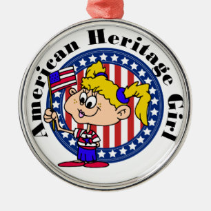 Amerikanisches Erbe patriotisch Silbernes Ornament