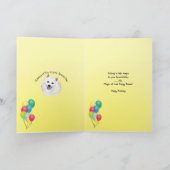 Amerikanisches Eskimohundealles Gute zum Karte (Innenseite)