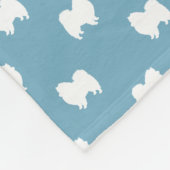 Amerikanisches EskimohundeSilhouette-Muster Fleecedecke (Ecke)