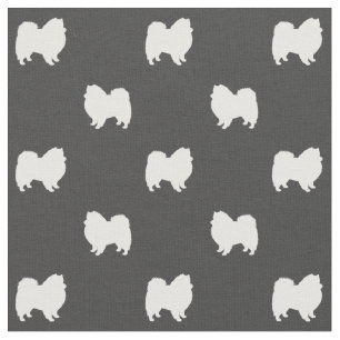 Amerikanisches EskimohundeSilhouette-Muster Stoff