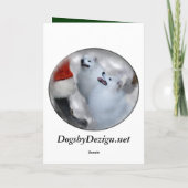 Amerikanisches Eskimohundeweihnachten Feiertagskarte (Rückseite)