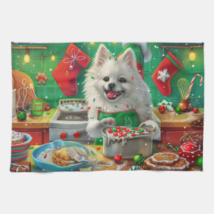 Amerikanisches Eskimoweihnachtsbacken: Festliches  Geschirrtuch