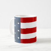 Amerikanisches Fahne im amerikanischen Stil Kaffeetasse (Vorderseite Links)