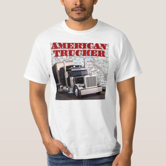 Amerikanisches Fernlastfahrer-Shirt T-Shirt (Vorderseite)