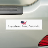 amerikanisches flag2, mitfühlend. Bewaffnet. Autoaufkleber (Auf Auto)