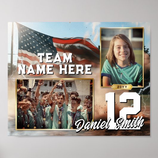 Amerikanisches Flag für den benutzerdefinierten Sp Poster (Vorne)