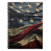 Amerikanisches Flag Waving Notebook Notizblock (Vorderseite)