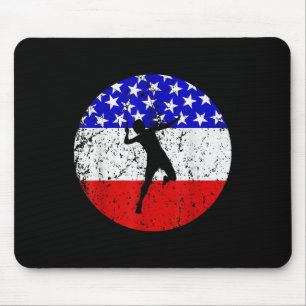 Amerikanisches Flagge Badminton-Shirt - Badminton- Mousepad