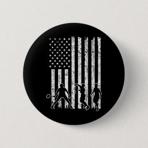 Amerikanisches Flagge Badminton-Shirt Männer USA-F Button