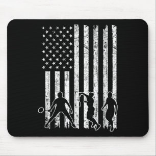Amerikanisches Flagge Badminton-Shirt Männer USA-F Mousepad